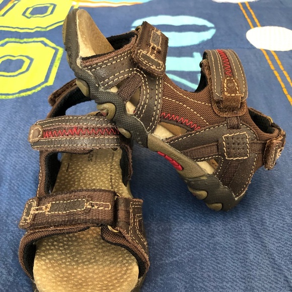 Stride Rite Brown Little Kid Sandals Size 9M - Picture 5 of 8